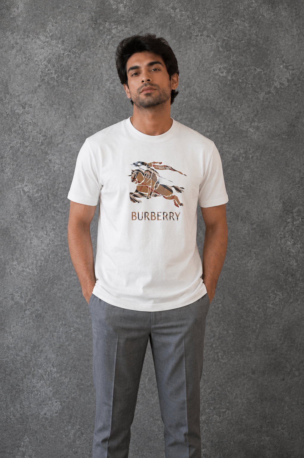Burberry Men's White T-Shirt