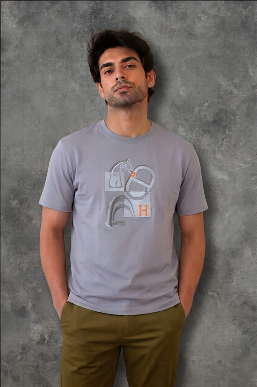 Hermes Prais Men’s Grey T-Shirt