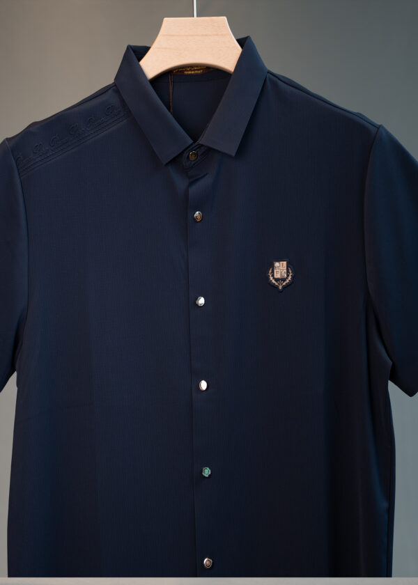 Men's Navy Blue Plain Shirt