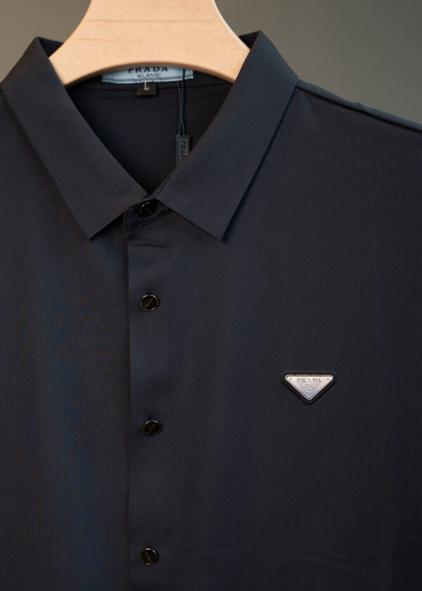 Prada Milano Half Sleeve Navy Blue Shirt