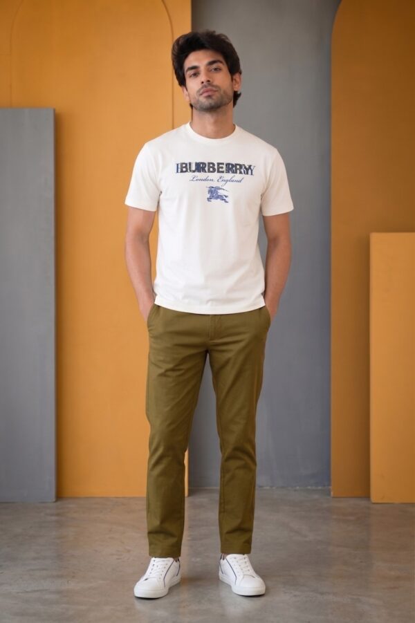 Burberry London, England Men's White T-Shirt