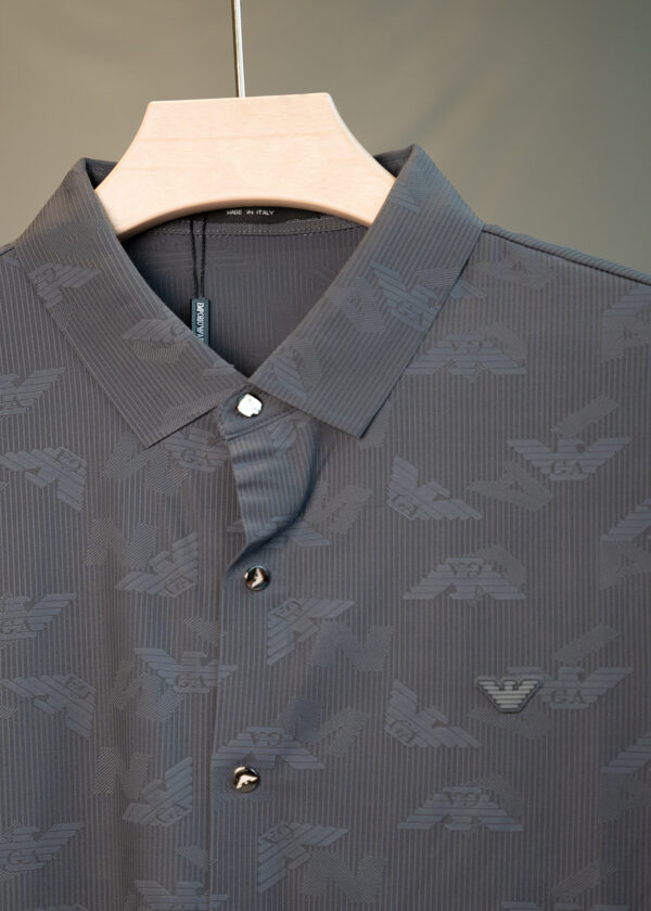 Emporio Armani Men's Half Sleeve Grey Shirt