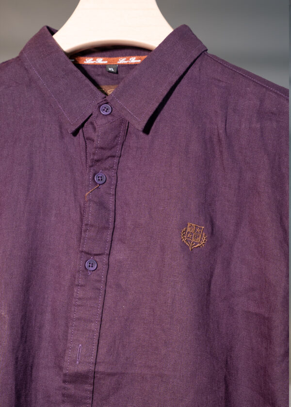Men's Dark Purple Plain Shirt