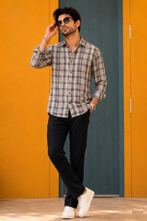 Men's Cotton Brown Shirt