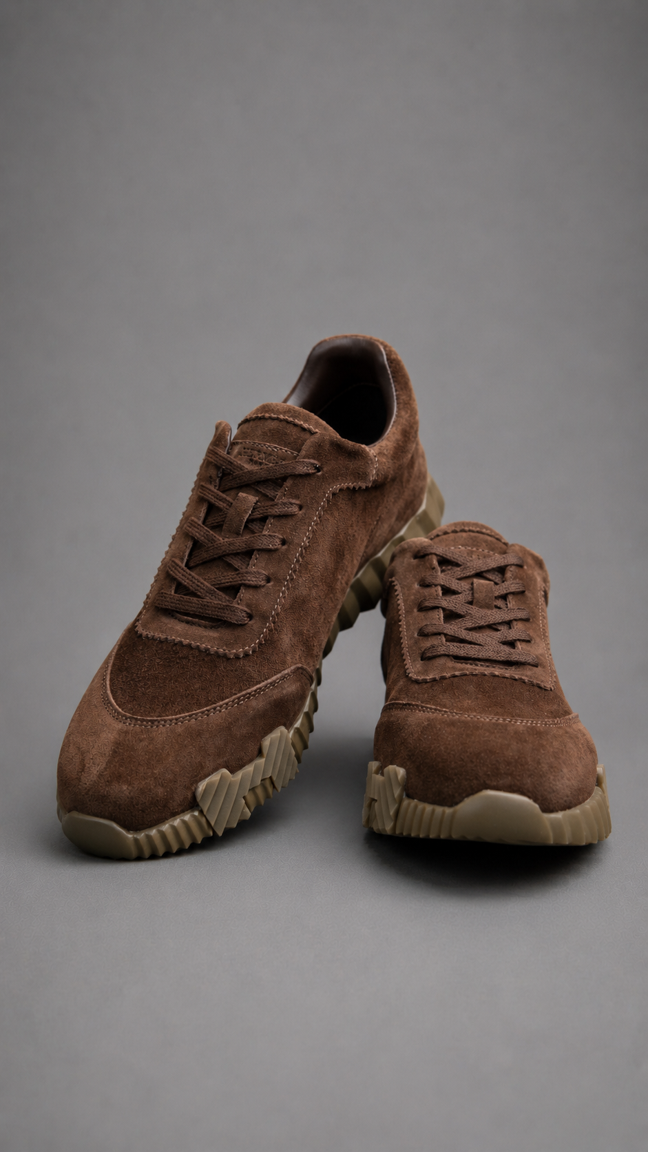 Hermès Men's Bouncing Sneaker in Goatskin Suede