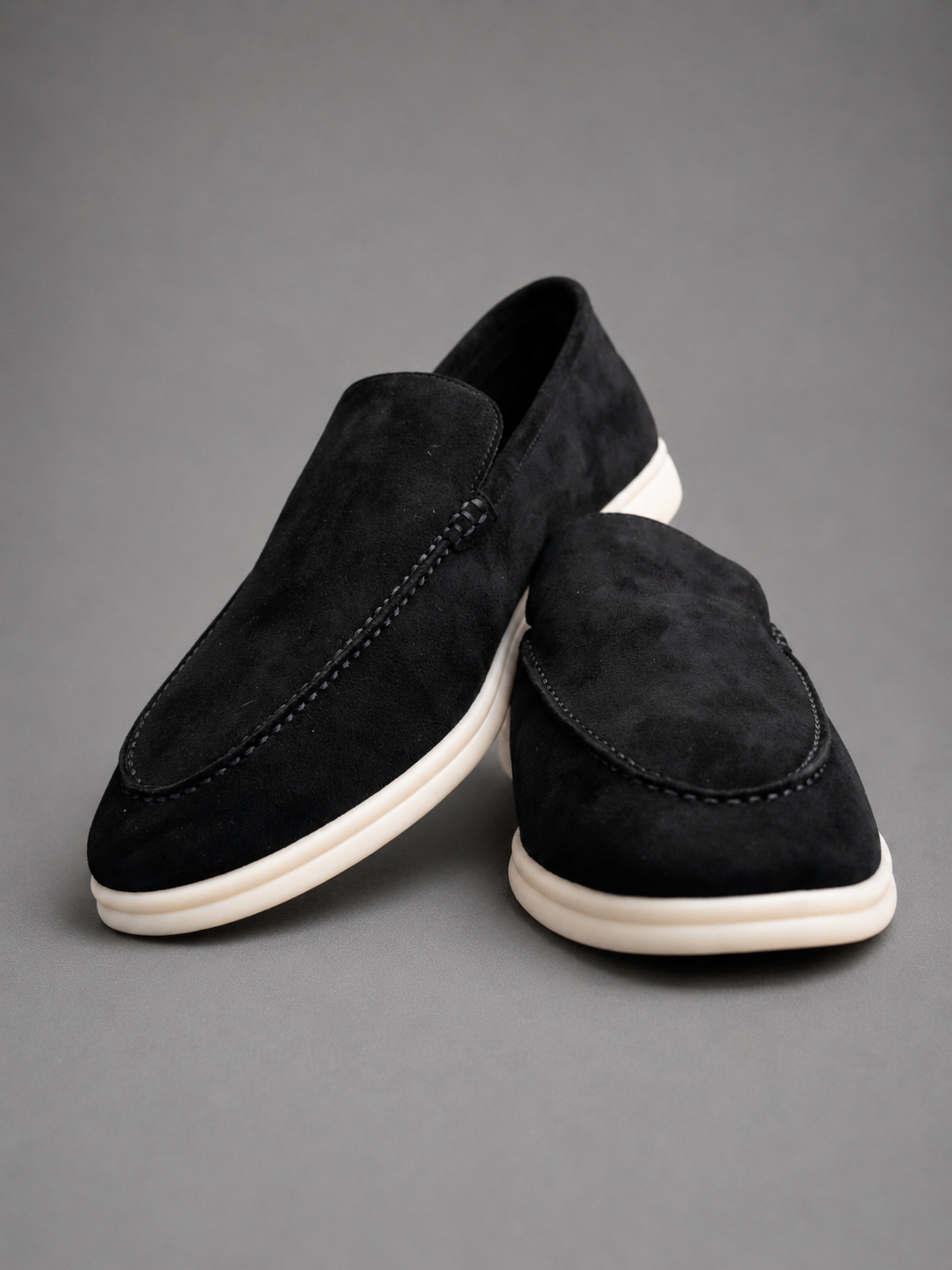 Loro Piana Men's Summer Walk Loafers in Black