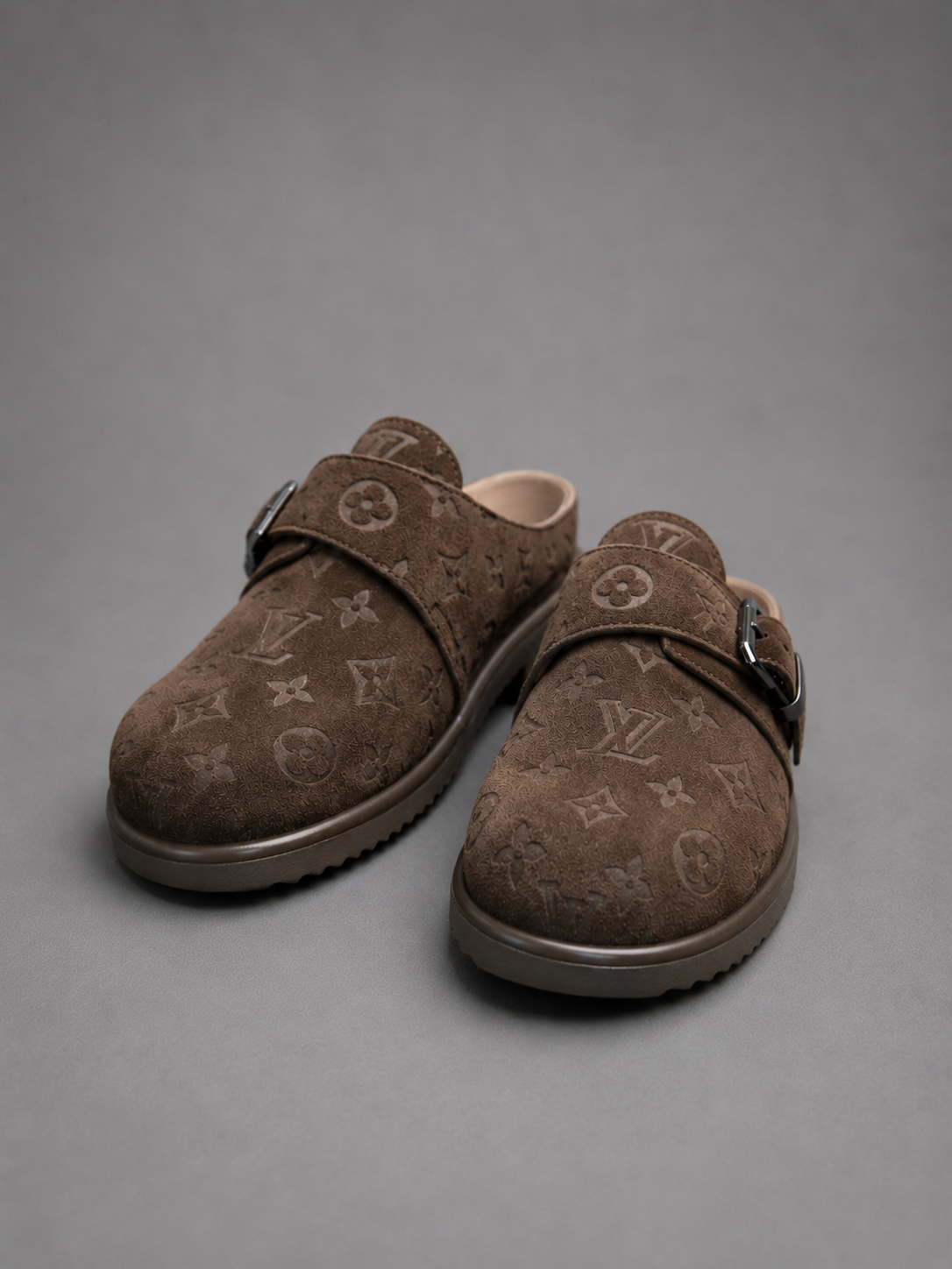 Louis Vuitton Men's LV Easy Mule in Monogram-Embossed Suede