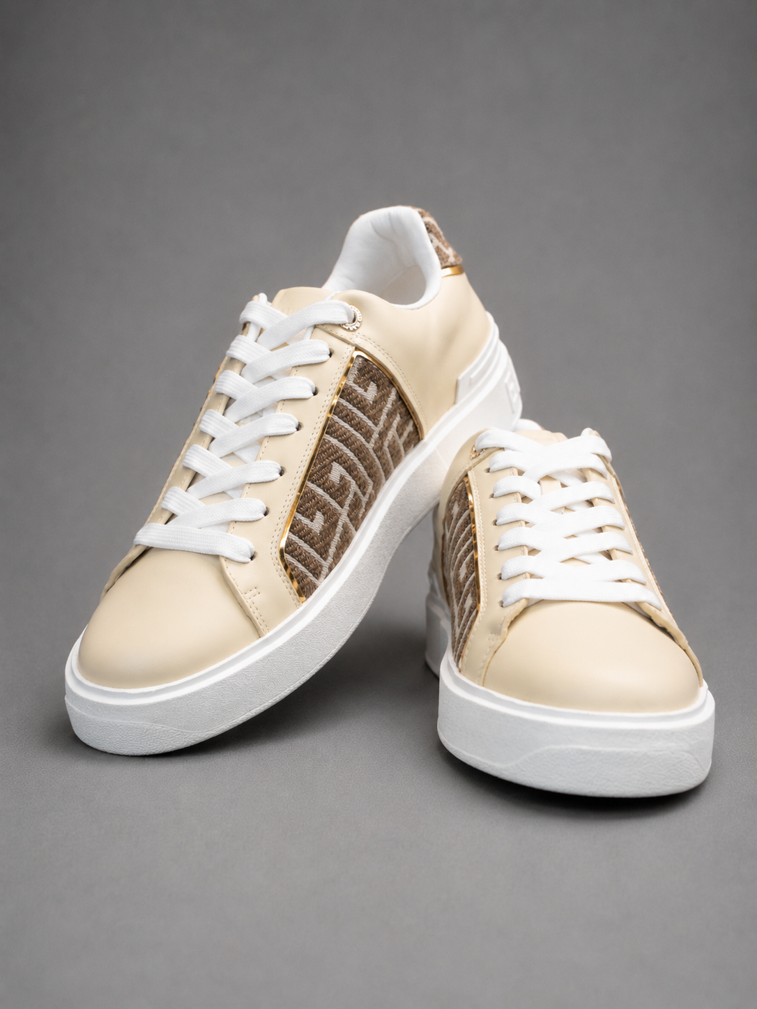 Balmain Men's B-Court Monogram Jacquard Sneakers