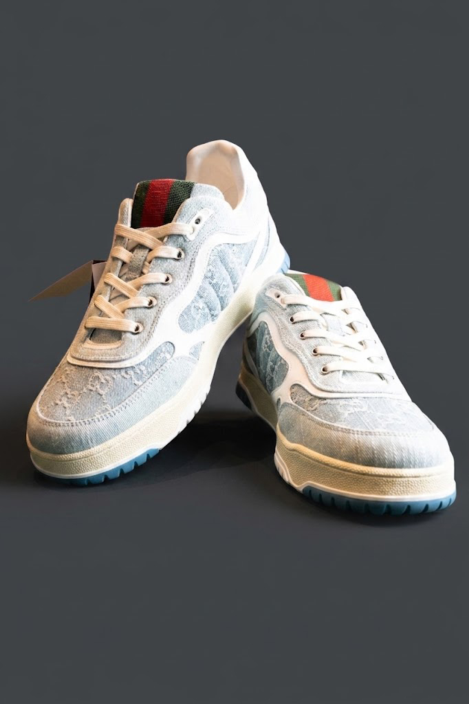Gucci Men's Re-Web GG Denim Sneakers
