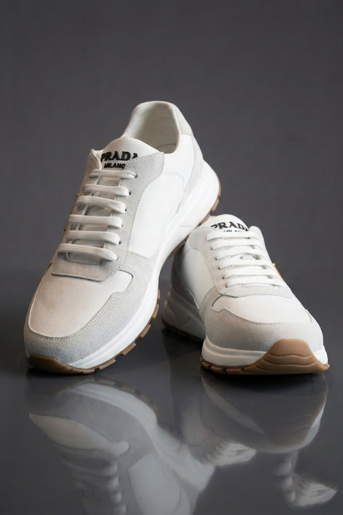 Prada Men's Prax 01 Re-Nylon and Leather Sneakers