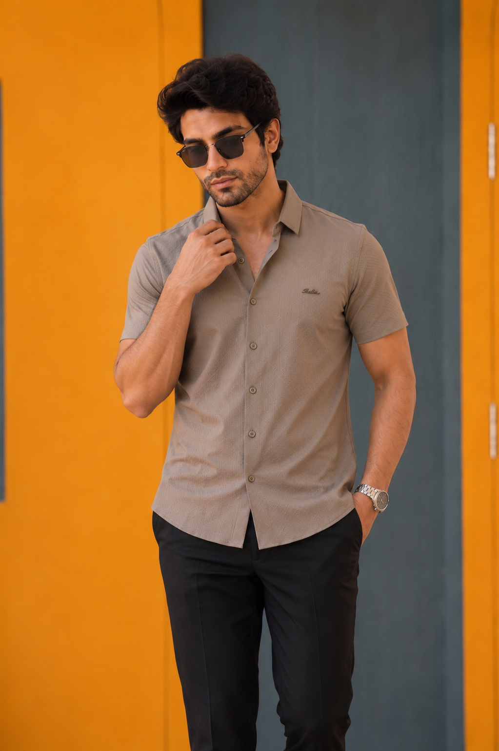 Polo Ralph Lauren luxury Men’s Half Sleeve Ash Green Shirt