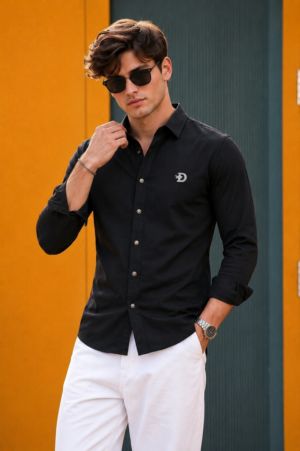 Christian Dior Men's Plain Black Shirt