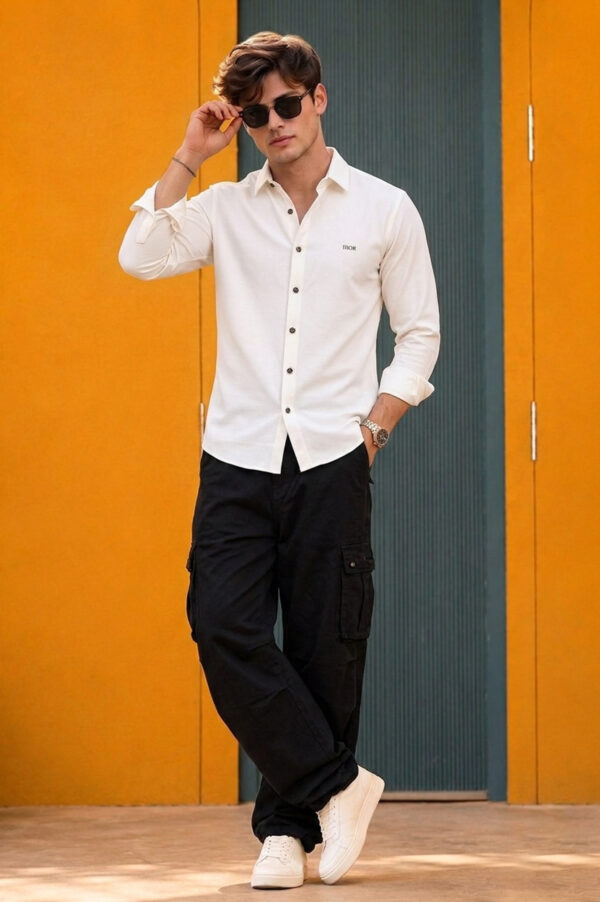 Dior Men's Plain Cream Shirt