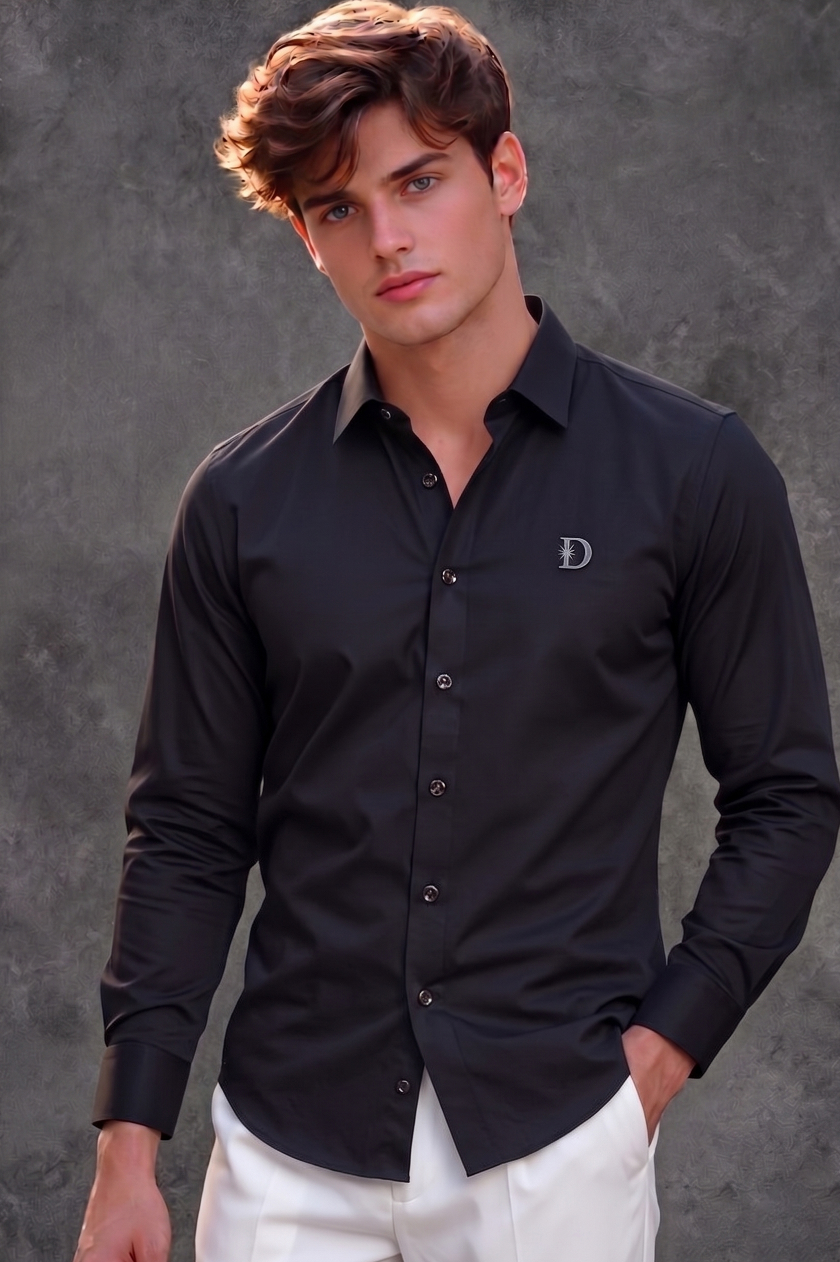 Christian Dior Men's Plain Black Shirt
