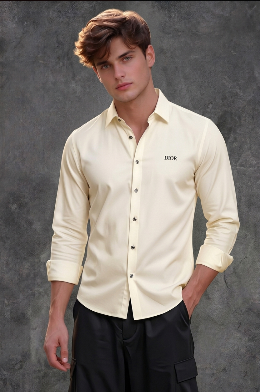 Dior Men's Plain Cream Shirt
