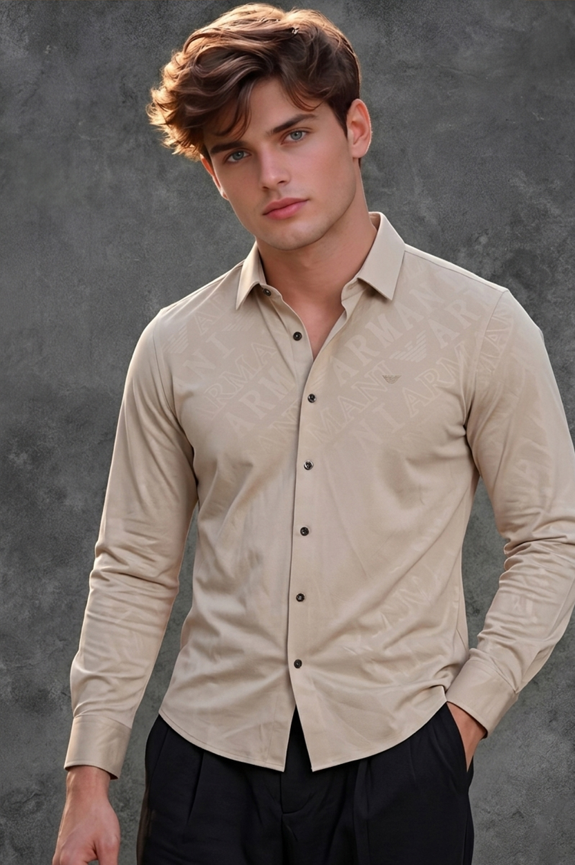Emporio Armani Men's Soft Beige Shirt