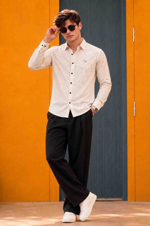 Emporio Armani Men's Cream Shirt
