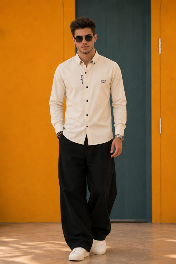 Salvatore Ferragamo Men's Off-White Shirt