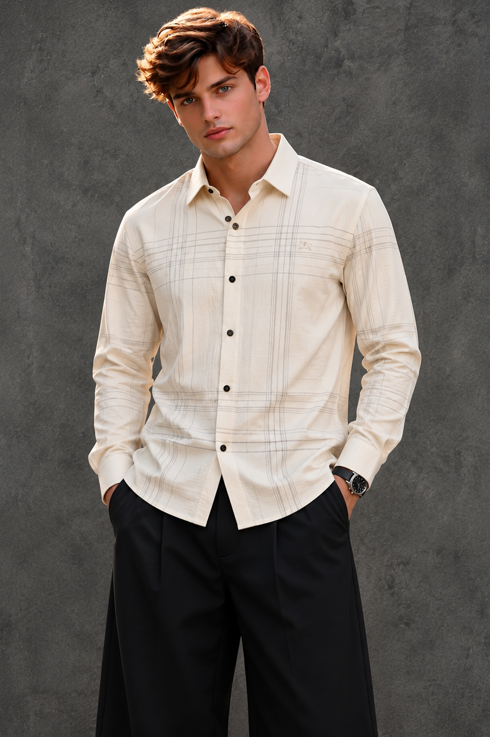 Burberry Men's Cream Shirt