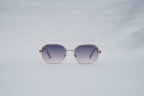 Bvlgari Serpenti Rimless Geometric Sunglasses with Purple Gradient Lenses
