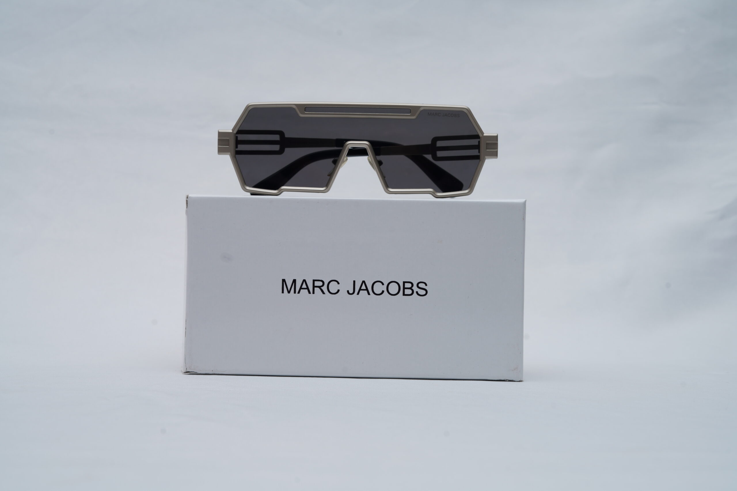 Marc Jacobs 2267 Futuristic Geometric Metal Shield Sunglasses