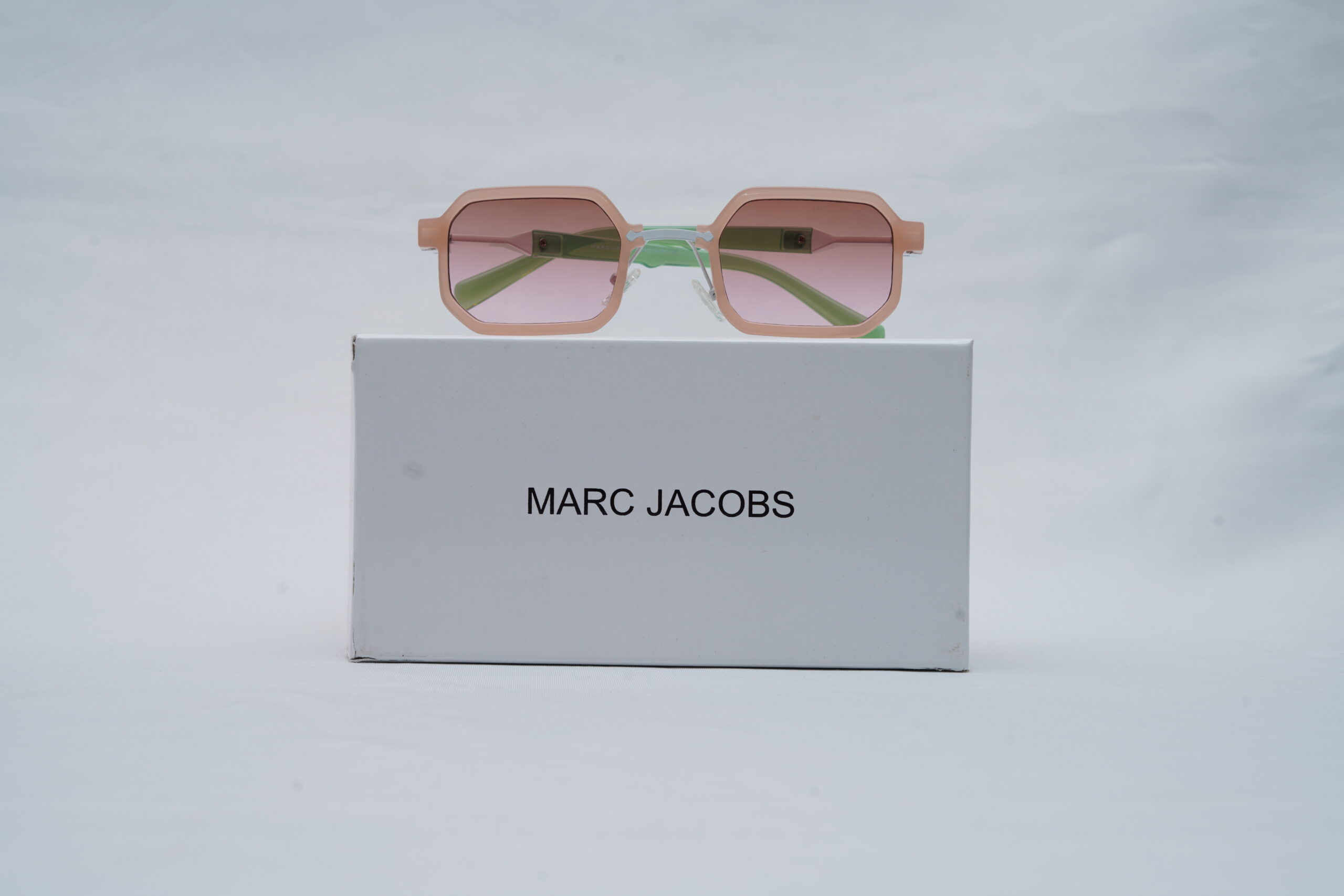 Marc Jacobs Pastel Geometric Octagon Sunglasses in Peach and Mint