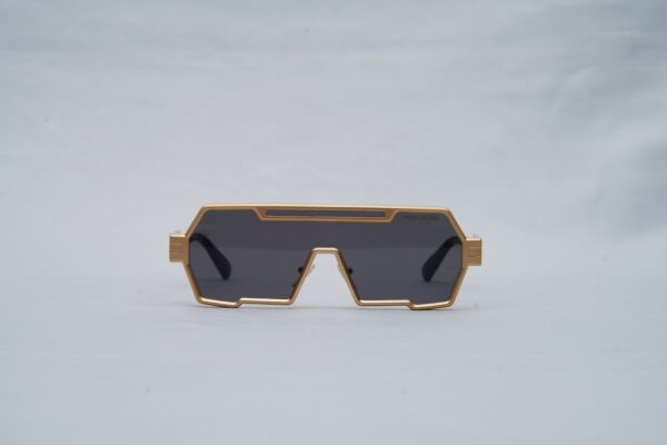 Marc Jacobs 2267 Futuristic Geometric Metal Shield Sunglasses in Gold
