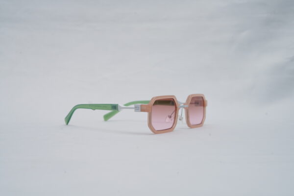 Marc Jacobs Pastel Geometric Octagon Sunglasses in Peach and Mint