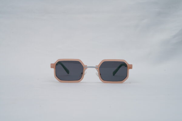 Marc Jacobs Pastel Geometric Octagon Sunglasses in Peach and Mint with Dark Grey Lenses