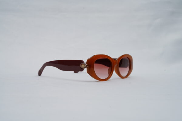 Bvlgari Serpenti Forever BV40007I Thick Oval Sunglasses with Brown Gradient Lenses