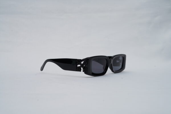 Off-White Full-Rim Rectangular Sunglasses – Black with Dark Grey Lenses