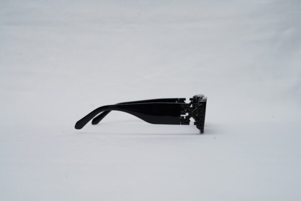 Off-White Full-Rim Rectangular Sunglasses – Black with Dark Grey Lenses