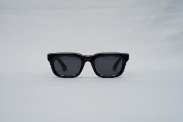 Cartier Full-Rim Square Sunglasses – Glossy Black Acetate with Dark Tint Lenses
