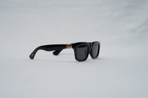 Cartier Full-Rim Square Sunglasses – Glossy Black Acetate with Dark Tint Lenses