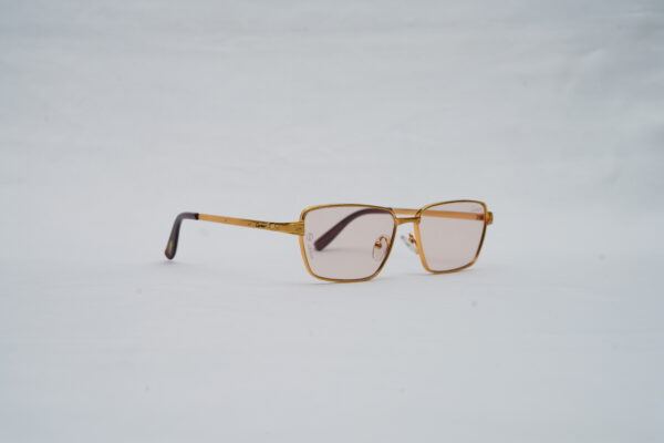 Cartier Rimless Aviator Sunglasses – Polished Gold Frame with Light Pink Lenses