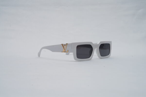 LOUIS VUITTON Statement Rectangular Sunglasses in Bright White