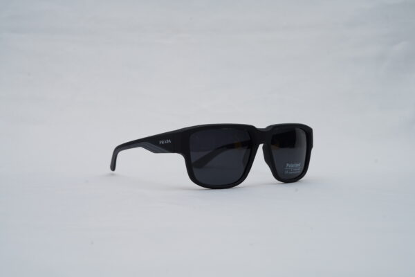 PRADA Linea Rossa Sleek Polarized Rectangle Sunglasses in Matte Black