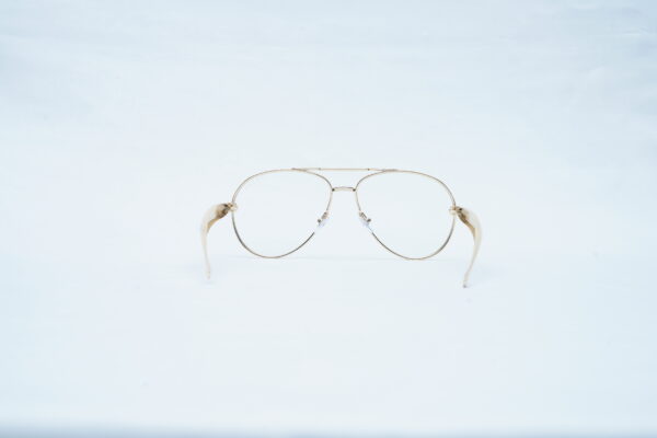 PRADA Gold Wire Classic Pilot Shades – Luxury Clear Lens