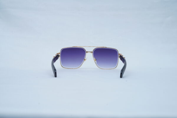 DITA Gold Wire Angular Pilot Shades – Luxury Purple Gradient Sunglasses