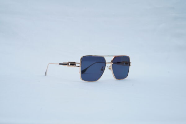 DITA Gold Wire Angular Pilot Shades – Luxury Dark Blue Sunglasses