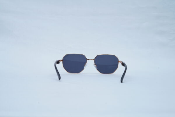 CHANEL Gold Wire Angular Round Shades – Luxury Dark Blue Sunglasses