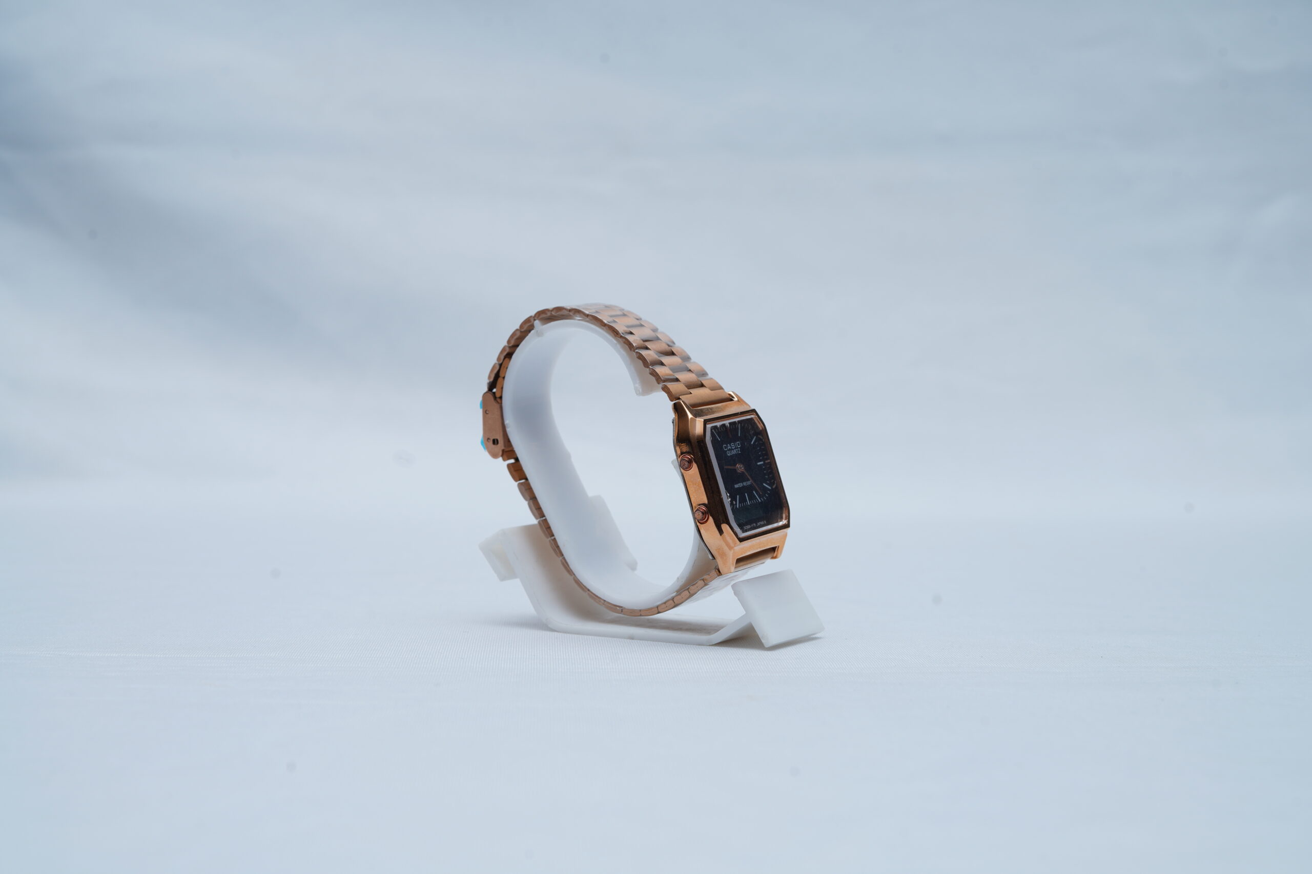 Casio Quartz Water Resist Ana-Digi Watch - Rose Gold Metal Band with Dark Dial