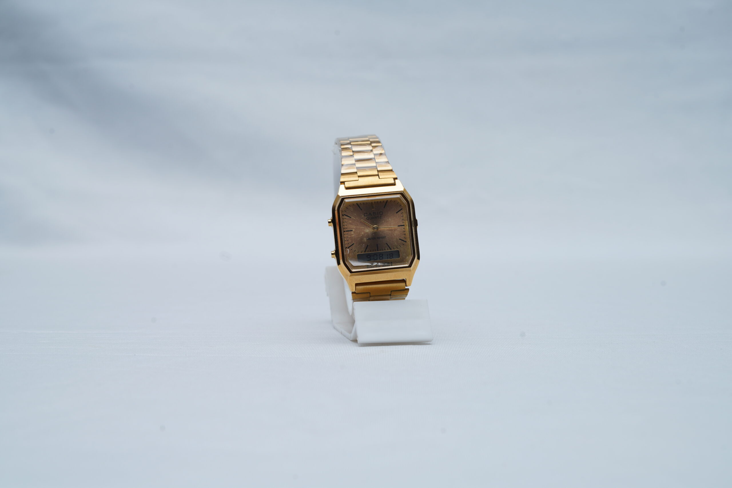 Casio Vintage Ana-Digi Gold-Tone Watch