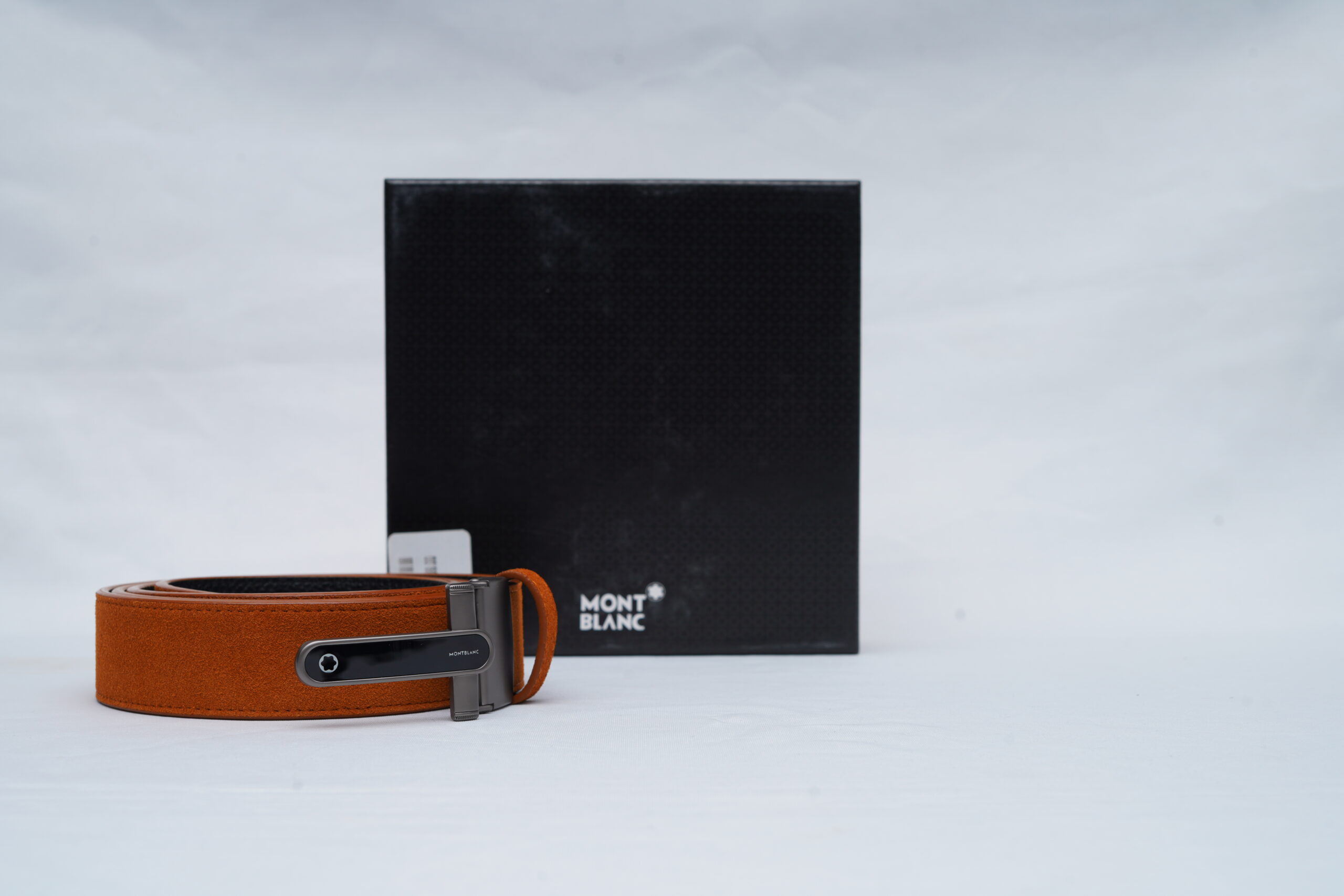 Mont Blanc Casual Tan Suede Reversible Belt
