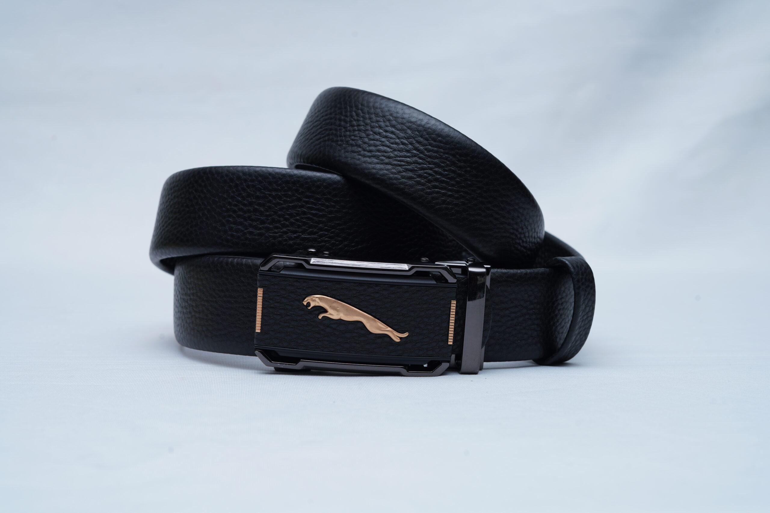 Jack Marc Men's Grained Leather Belt