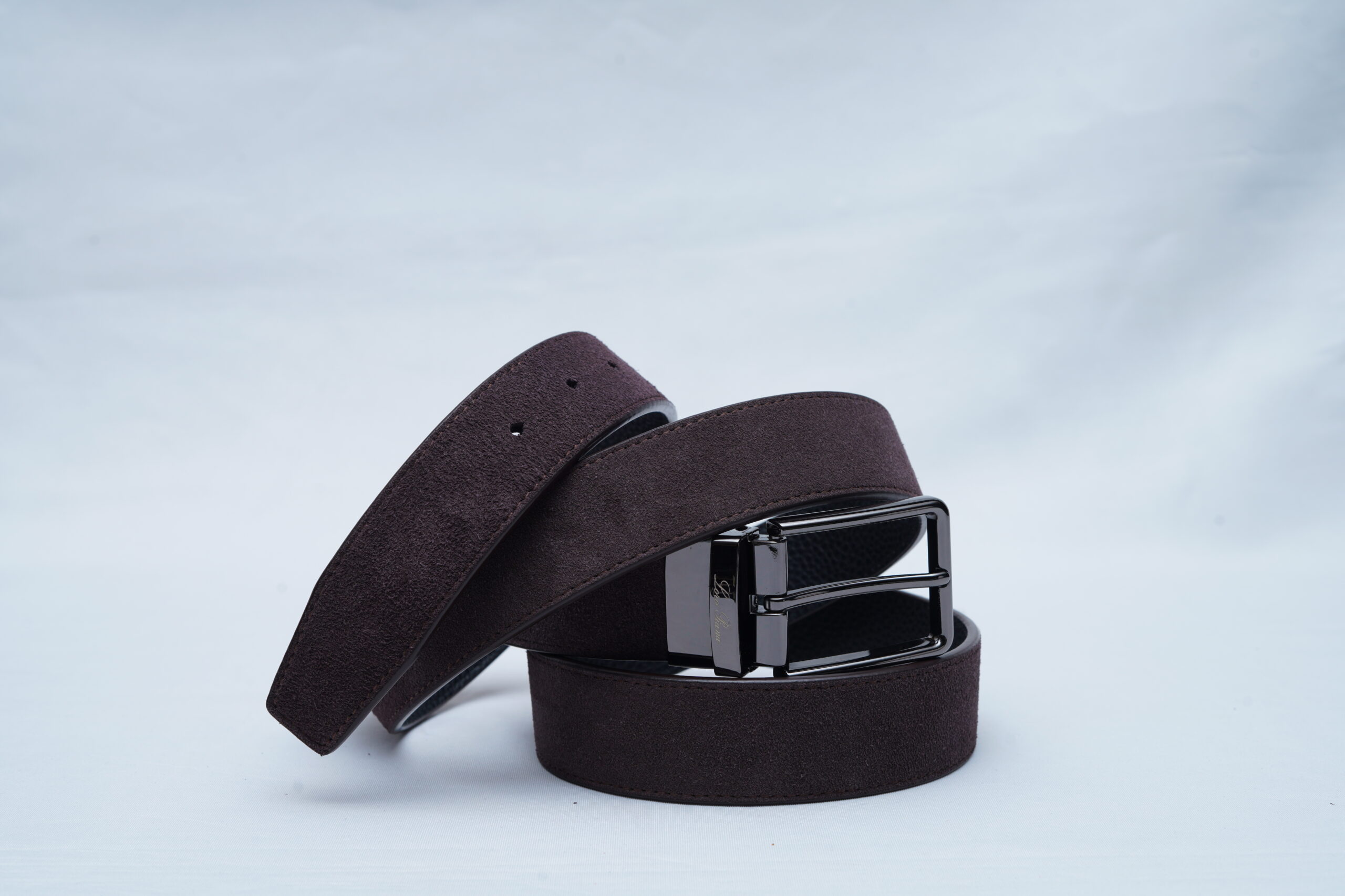 Loro Piana Reversible Suede and Leather Belt