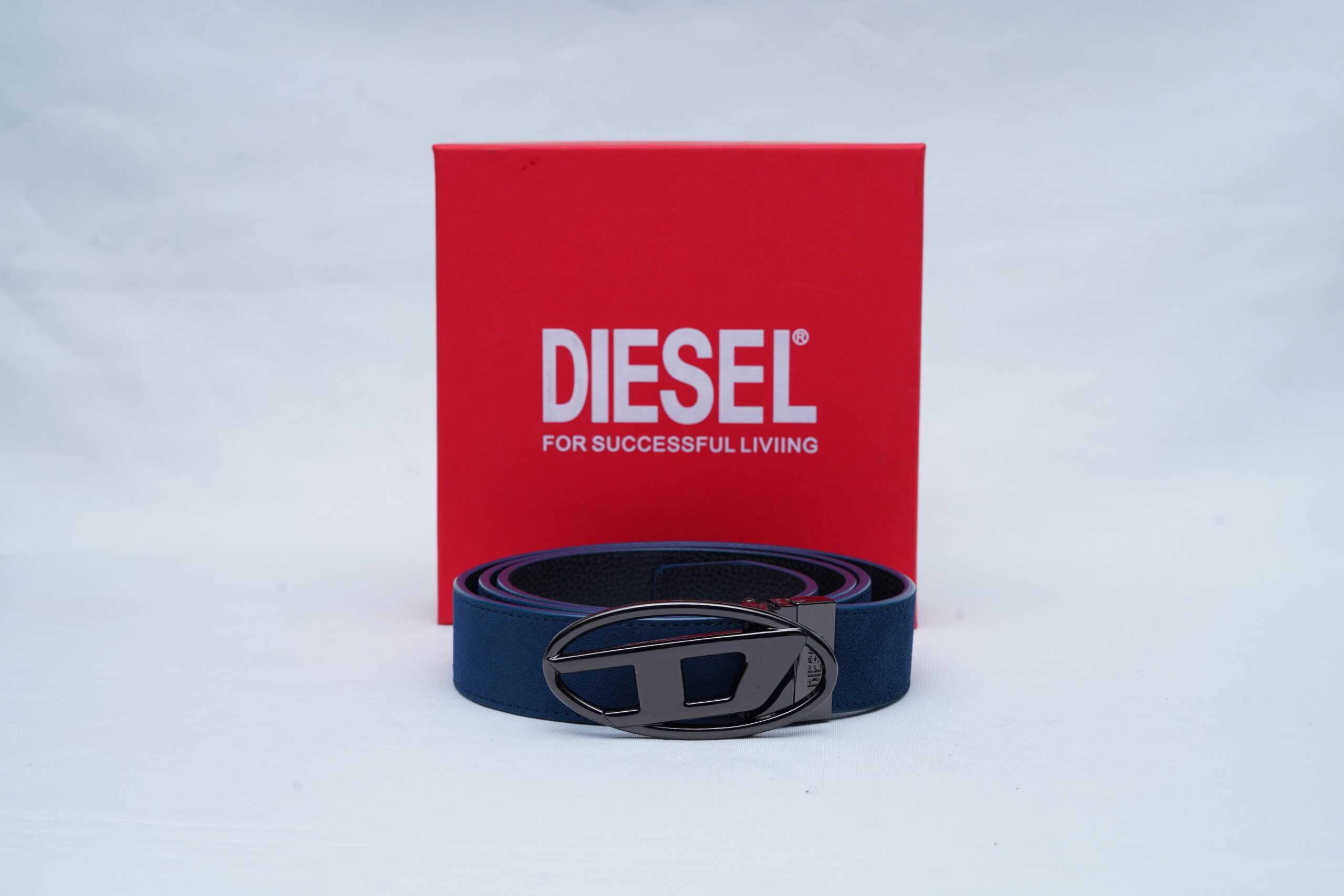 Diesel B-1DR Suede Logo Belt