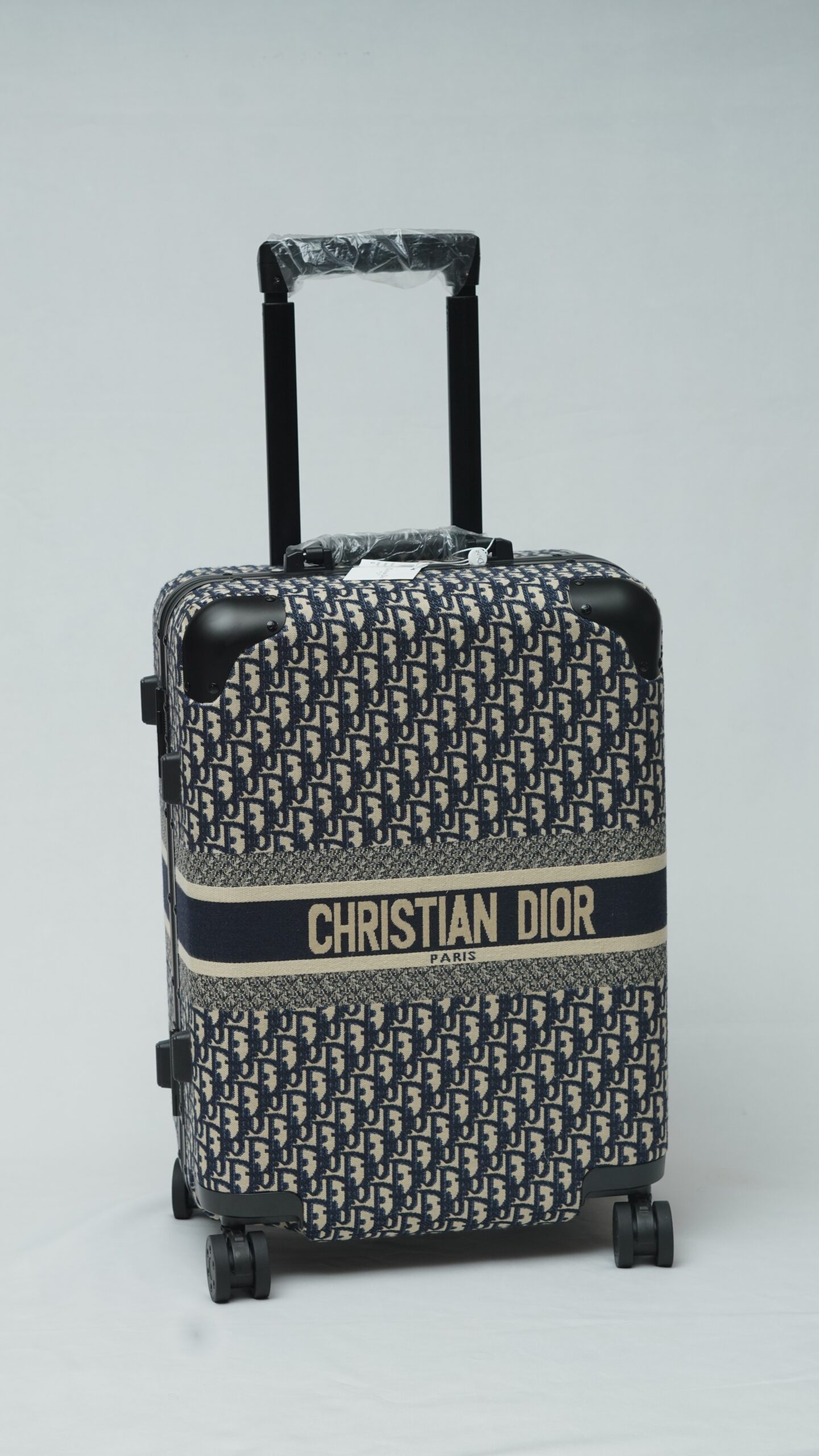 Christian Dior Trolley Suitcase – Blue Oblique Canvas
