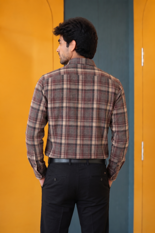 Polo Ralph Lauren Men’s Earth Tone Plaid Flannel Long-Sleeve Shirt