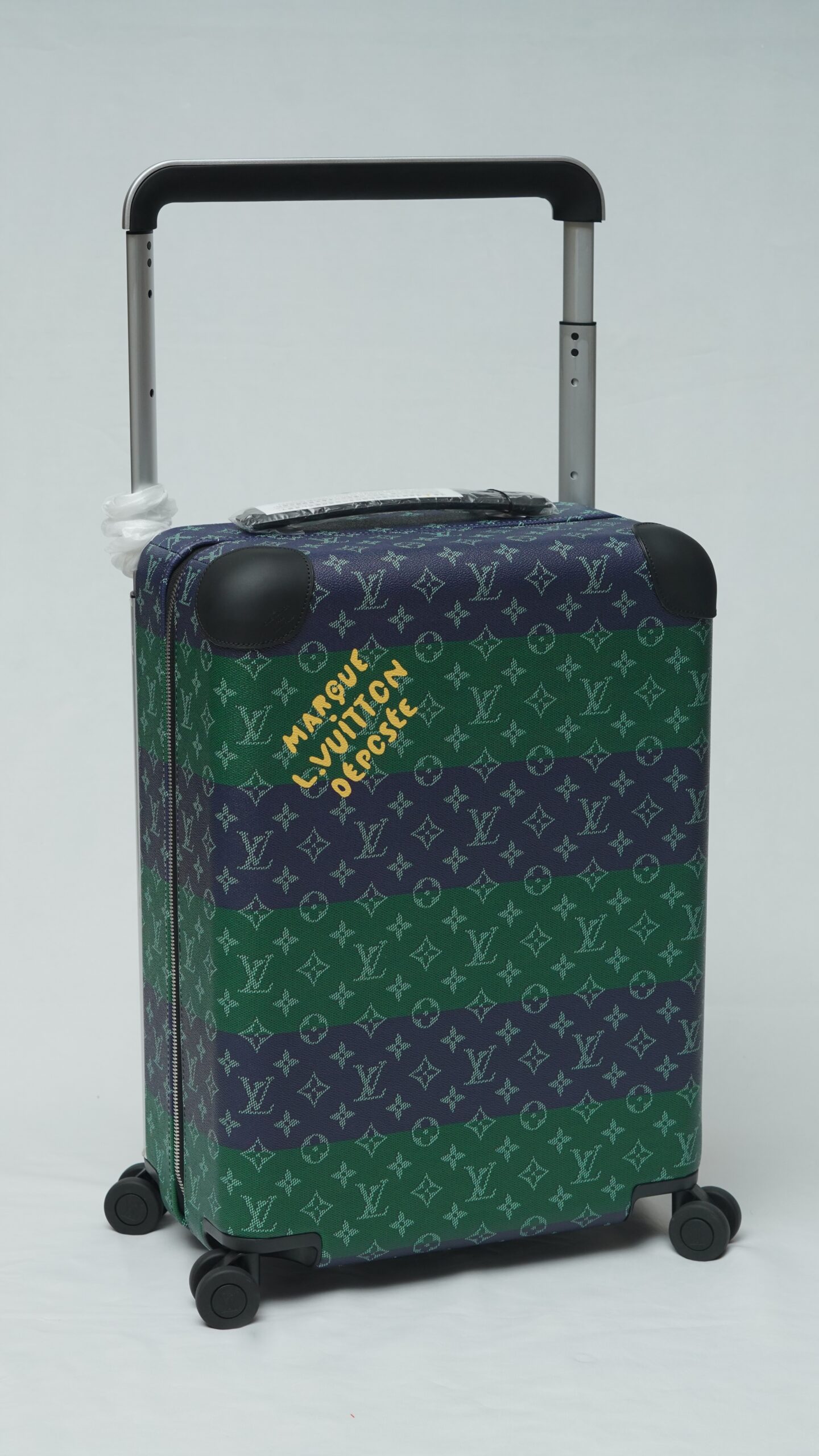 Louis Vuitton Monogram Heritage Horizon 55 Rolling Luggage – Green & Navy Blue